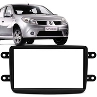 Moldura 2Din Fiamon para Renault Duster, Sandero, Logan, Kwid e Captur - Preta | Encaixe Perfeito - imagem 1