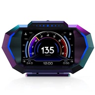 BY-J Car Hud Heads Up Display Velocímetro GPS digital, visor Obd2, medidor de inclinação do ângulo do carro, acelerômetro com velocidade do veículo KM/h MPH, RPM, relógio, aviso de sobrevelocidade, - imagem 2