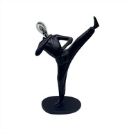 Estatueta de Carate em Poliresina Preta 27 cm - Decoração Moderna e Versátil - imagem 1