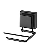 Toalheiro Duplo com Ventosa Preto Fosco – Sem Furo e 100% Aço Carbono - imagem 2