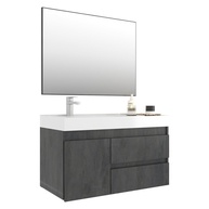 Gabinete Banheiro Califórnia 80cm: Elegância Carbono - imagem 2