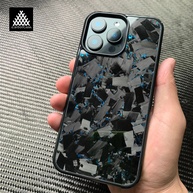 Capinha iPhone Carbono Forjado Blue: Proteção Premium - imagem 2