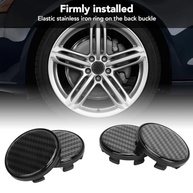 Kit 4 Capas Centrais para Roda com Design Carbono - 54mm Universal - imagem 3