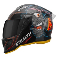 Capacete Stealth Carburetor 60: Segurança e Estilo com Viseira Fumê - Preto/Laranja - imagem 1