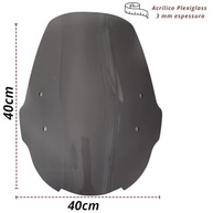 Para-brisa Bolha Acrílico Fumê Sem Ferragem para Carenagem de Moto - Estilo e Proteção - imagem 4
