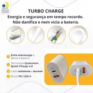 Carregador Turbo 50W USB-C e USB-A para iPhone e iPad - Carga Rápida Certificado Anatel - imagem 4