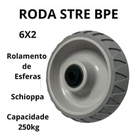 Roda de Borracha Schioppa Street Stre 6x2" - 250kg de Carga - Cinza - imagem 2