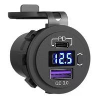 Carregador Veicular USB-C PD 3.0 50W com Voltimetro e Carga Rápida - imagem 1