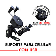 Suporte Celular Moto com USB: Segurança e Carga! - imagem 2