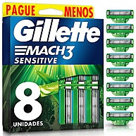 Carga Gillette Mach3 Sensitive Leve 8 Pague 6 - imagem 1