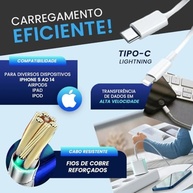 Kit Carregador Turbo Premium® Tipo C: Carga Ultra Rápida para iPhone, Android e Mais - imagem 5