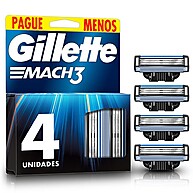 Carga para Aparelho de Barbear Gillette Mach3 4 Unidades - imagem 1