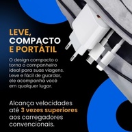 Carregador Turbo 40W PD FAST DUO®: Carga Rápida para iPhone e iPad com 2 Entradas USB-C e USB-A + Cabo Tipo C-Lightning - imagem 4