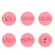 Carimbo Rosa Desejos: Decore Doces com Amor! - imagem 1