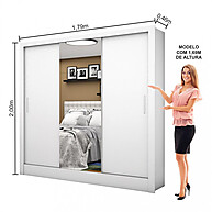 Guarda Roupa Casal com Espelho 3 Portas – Santiago Carioca - imagem 2