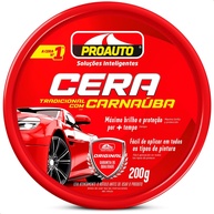 Cera Pasta Automotiva Tradicional Com Carnaúba 200G Pro auto - imagem 1