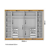 Guarda-Roupa Casal 6 Portas Carnaúba - imagem 2