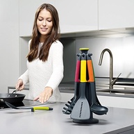 Conjunto de Utensílios Joseph Joseph Elevate Carousel com Suporte Giratório 6 Peças Arco-íris - imagem 3