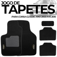 Tapete Carpete Corsa Hatch/Sedan 2002-2014 Preto Bordado - Proteção e Estilo - imagem 3