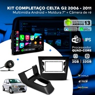 Central Multimídia Android Celta G2: 7" + CarPlay - imagem 2