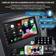 Multimídia Automotivo FINYQBET 7" com Apple CarPlay, Bluetooth e Câmera de Ré HD - Segurança e Conectividade para Seu Carro - imagem 5