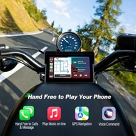 Navegador GPS Carplay Moto 17cm Sem Fio | Apple CarPlay & Android Auto | Bluetooth Duplo - imagem 4