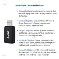 Adaptador CarPlay Sem Fio 2 em 1 XUDA: iPhone & Android - Conexão Rápida e Estável - imagem 2