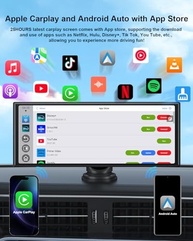 Tela Carplay 10.26" 3 em 1: Apple CarPlay, Android Auto Sem Fio e Câmera 1080p - imagem 3