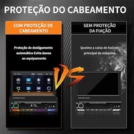FINYQBET Tela Retrátil 7" com Apple CarPlay & Android Auto: Sua Central Multimídia Inteligente - imagem 4