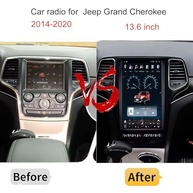 Central Multimídia Tesla 13.6" para Jeep Grand Cherokee 2014-2022: Navegação GPS, Carplay & Android Auto - imagem 3