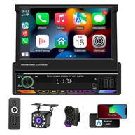 FINYQBET Tela Retrátil 7" com Apple CarPlay & Android Auto: Sua Central Multimídia Inteligente - imagem 1