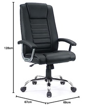 Cadeira de Escritório Presidente Ergonômica com Base Cromada | Duoffice Carrara DU501 - imagem 3