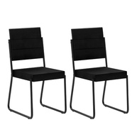Conjunto com 2 Cadeiras Carraro 1736 Pretas - Design Moderno e Conforto Duradouro - imagem 4