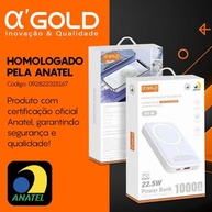 Power Bank 10000mAh AGold Premium: Carregador Magnético Turbo por Indução e USB-C Ultra Rápido - imagem 4