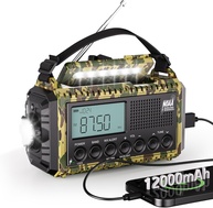 Rádio de Emergência Solar 12000mAh: Alerta NOAA, Lanterna, Carregador e SOS - Essencial para sua Segurança - imagem 1