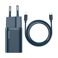 Baseus Kit Carregador Super Si Turbo de 20W/25w Cabo de 1 metro, USB-C para USB-C/USB-C para Lightning, Turbo Pd Android/Iphone/Ipad/notebook (Azul 20W) - imagem 2