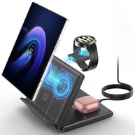 Carregador 3 em 1 Dobrável: Wireless para Galaxy S24 e + - imagem 1