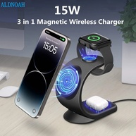 Carregador 3 em 1 Magnético 15W: iPhone + Apple Watch + AirPods - imagem 1