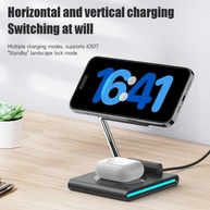 Carregador 3 em 1 Magnético: iPhone, Apple Watch & AirPods - imagem 1