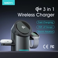 Carregador 3 em 1 Qi2: iPhone, Apple Watch e AirPods - imagem 1