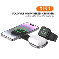 Carregador 3 em 1 Sem Fio: Celular, Relógio e Fone - imagem 1