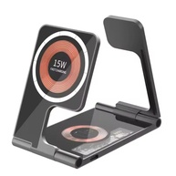 Carregador 3 em 1 Transparente: Wireless, Magnético e com Suporte - imagem 1