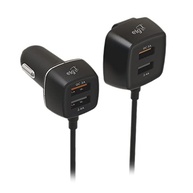Carregador Veicular Universal ELG CC4SQC: Carga Rápida 60W, 4 Portas USB (2x USB-C, 2x USB-A) e Extensor para Banco Traseiro - imagem 3