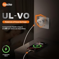 Carregador Turbo Basike 20W + Cabo Lightning USB-C: Carregamento Rápido para iPhone 11 ao 14, X, XR, SE - imagem 5