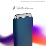 Power Bank Geonav 12.000mAh: Carregador Portátil Universal 3 Saídas (USB+USB-C) Azul Marinho - imagem 5