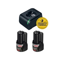 Carregador Bosch 12V + 2 Baterias 2Ah: Potência Extra! - imagem 1