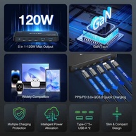 Blitzwolf BW-i100: Carregador 120W USB-C GaN - imagem 2