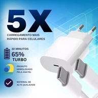 Carregador Turbo 30W USB-C Power Delivery: Carga Ultra Rápida para iPhone 15/16, Android e Mais - imagem 3
