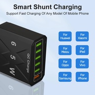 Carregador USB Rápido 6 Portas: QC3.0 para Celular - imagem 4
