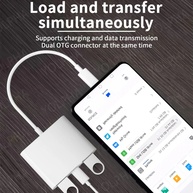 Adaptador USB-C 3 em 1: Leitor, OTG e Carregador - imagem 4